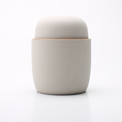 Elemental Ceramic Amber Bergamot Scented Jar Candle - Image 0