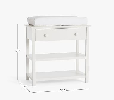 Kendall Changing Table with Drawer, Gray, UPS - Image 4