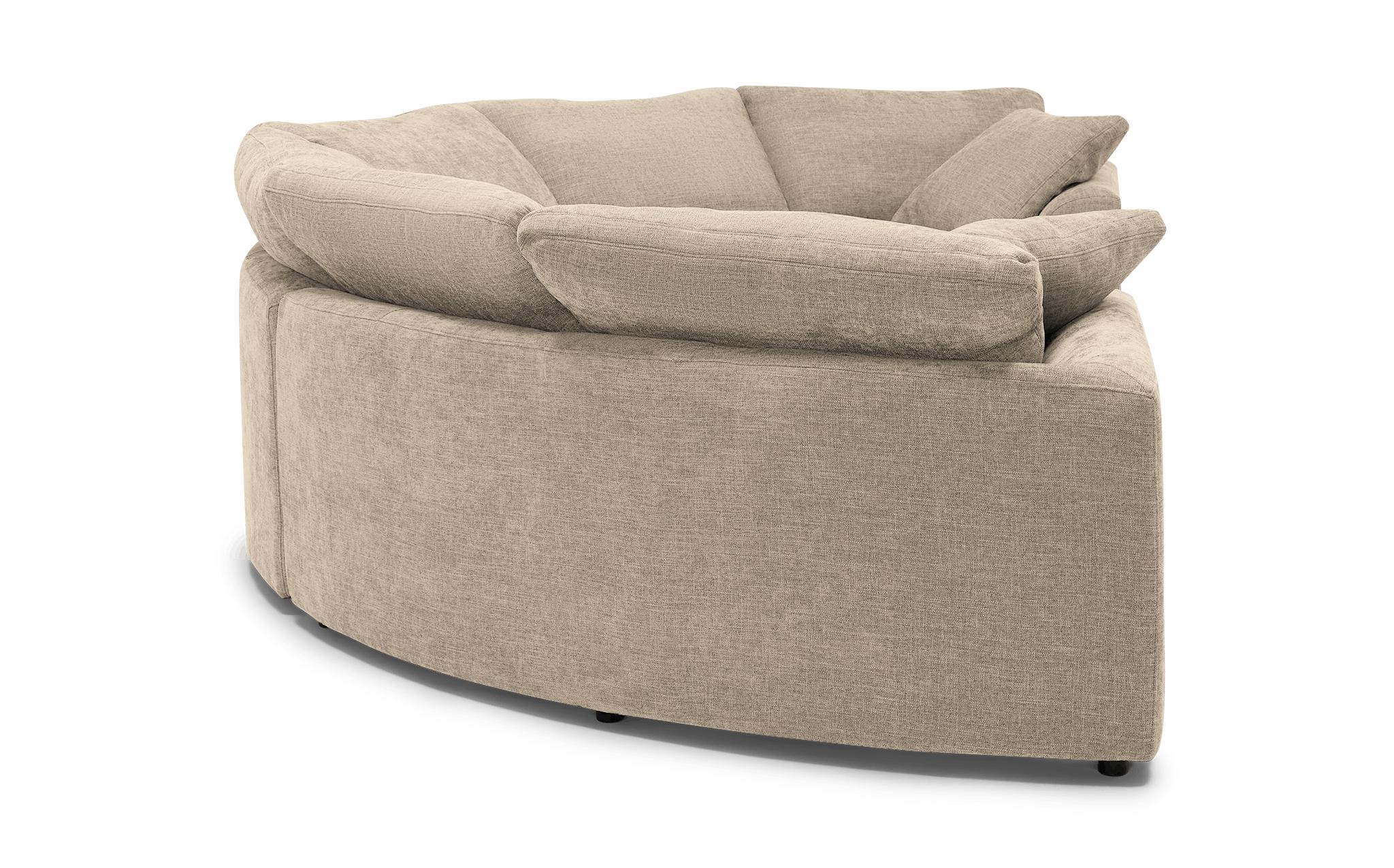 Beige/White Bryant Mid Century Modern Semicircle Sectional (3 Piece) - Cody Sandstone - Image 2
