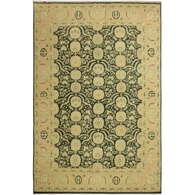 One-of-a-Kind Greeley Hand-Knotted 1960s Charcoal/Tan 9'2" x 11'9" Wool Area Rug - Image 0