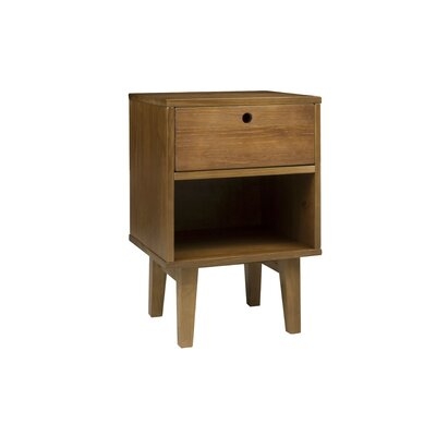 Houchin 1 - Drawer Solid Wood Nightstand in Brown - Image 0