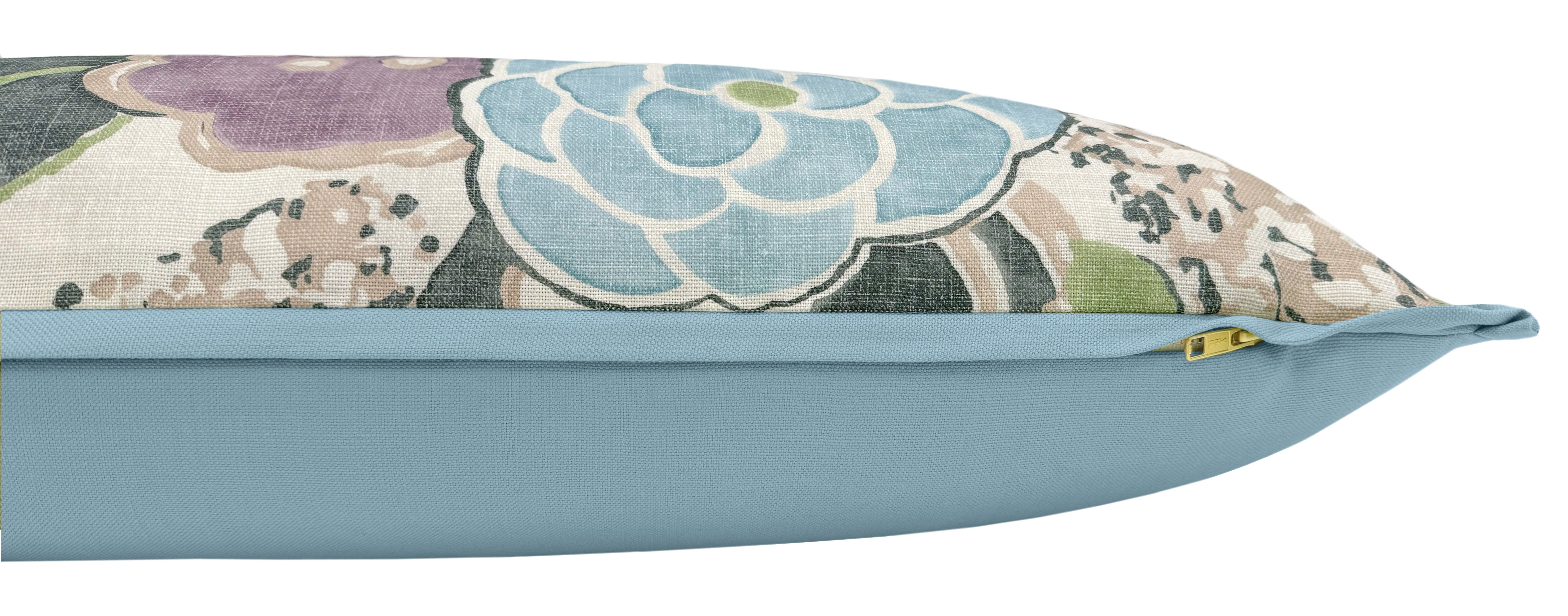 THE XL LUMBAR :: LAURA // LAVENDER AND GREEN | THIBAUT - Sample 4" X 4" / CORDING / Celadon - Image 2
