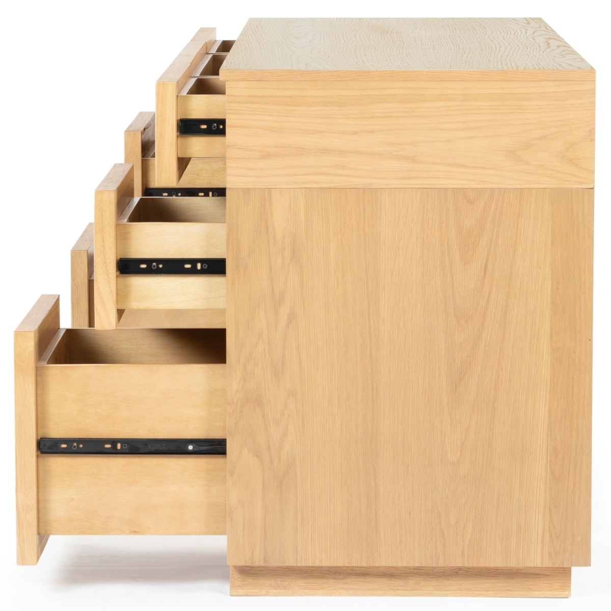 Zeus 7 Drawer Wood Desk - Natural - Image 7