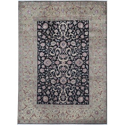 One-of-a-Kind Chantel Hand-Knotted Black 9' x 12'3" Area Rug - Image 0