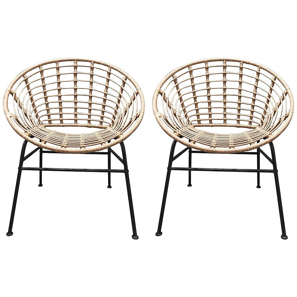 Zuo Cohen Natural Woven Outdoor Chairs Set of 2 - Style # 83J66 - Image 0
