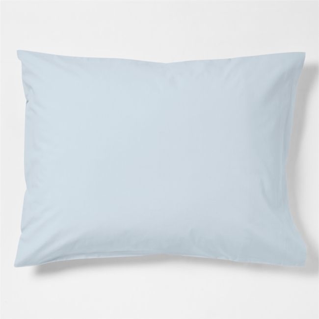 Cozy Cloud Washed Organic Cotton Sky Blue Standard Bed PIllow Sham - Image 0
