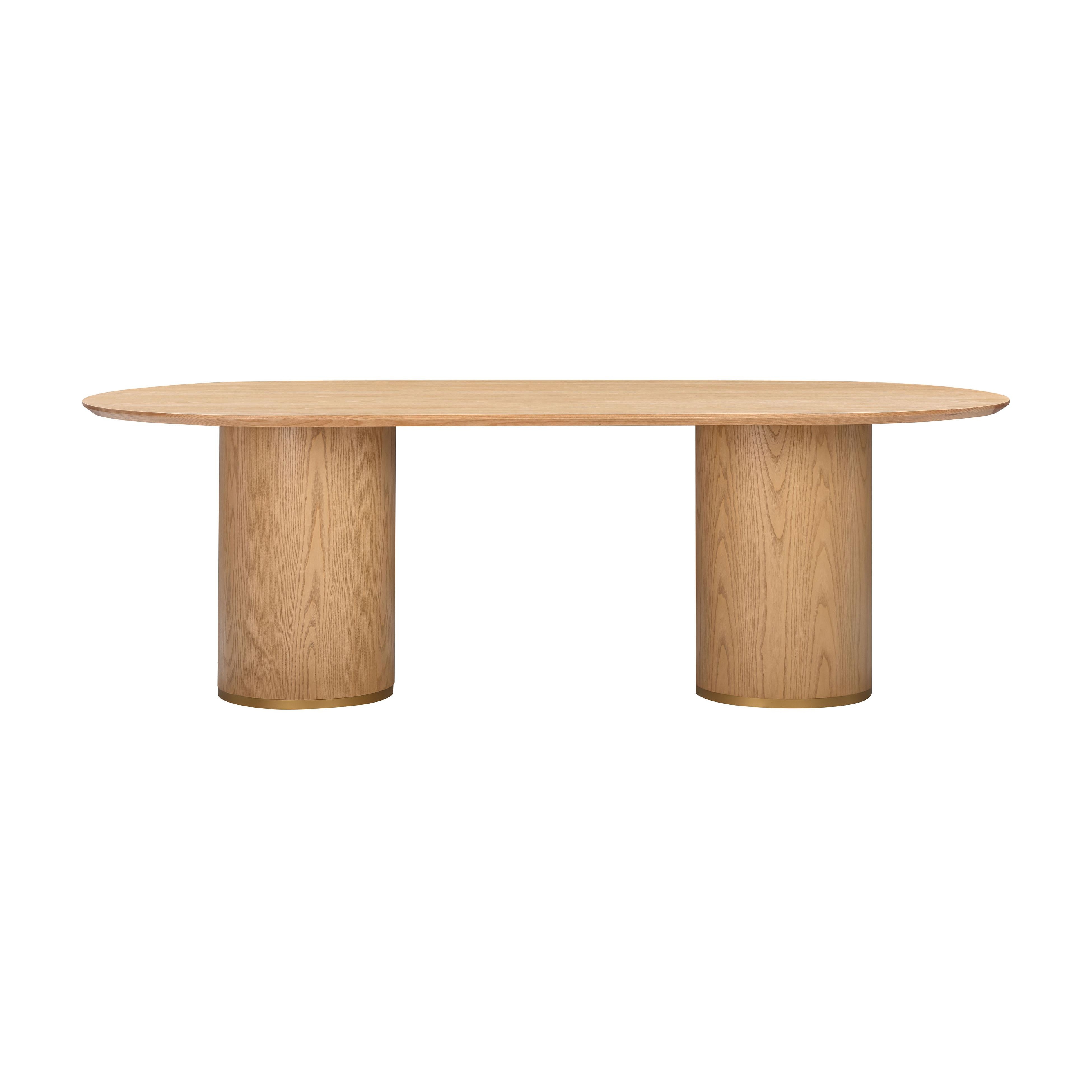 Brandy Natural Ash Wood Oval Dining Table - Image 1