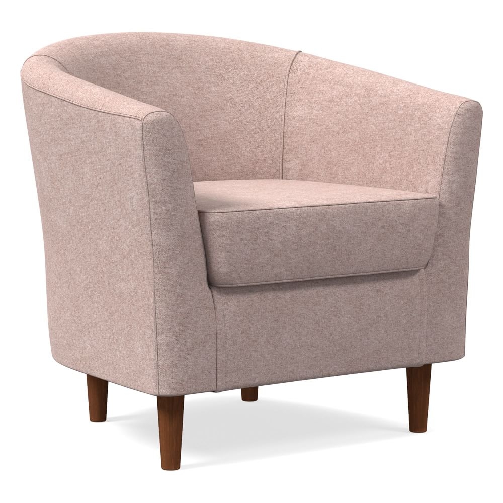 Mila Chair, Poly, Distressed Velvet, Mauve, Auburn - Image 0