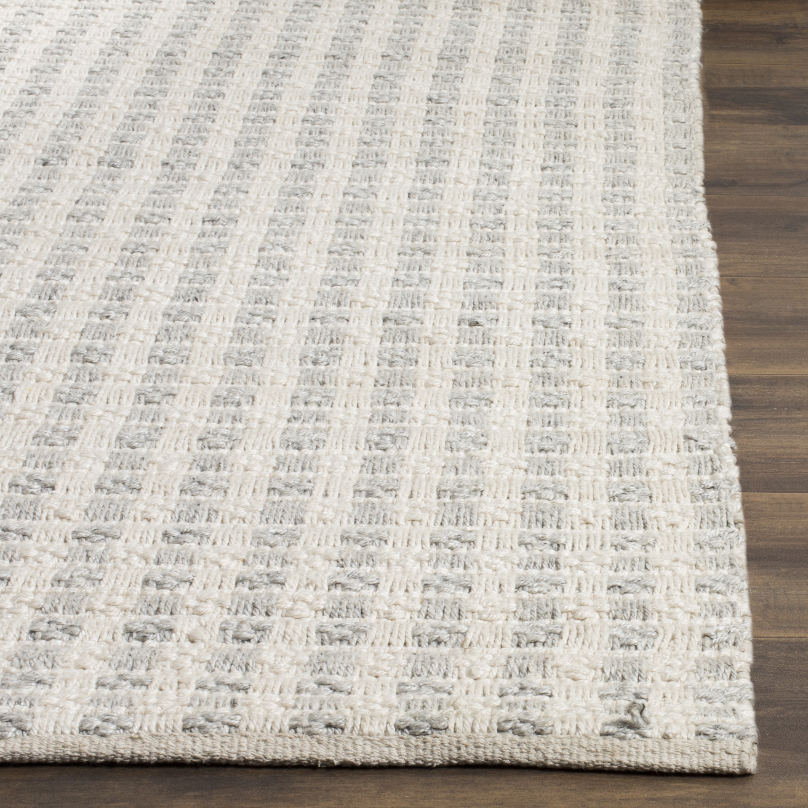 Arlo Home Hand Woven Area Rug, NAT402A, Grey/Ivory,  6' X 6' Square - Image 1