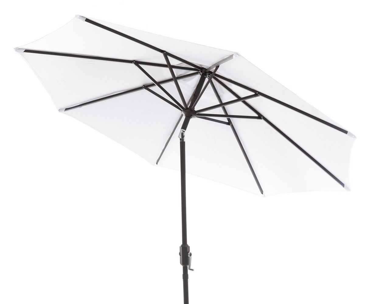 Herla 11Ft Auto Tilt Umbrella - White - Safavieh - Image 3