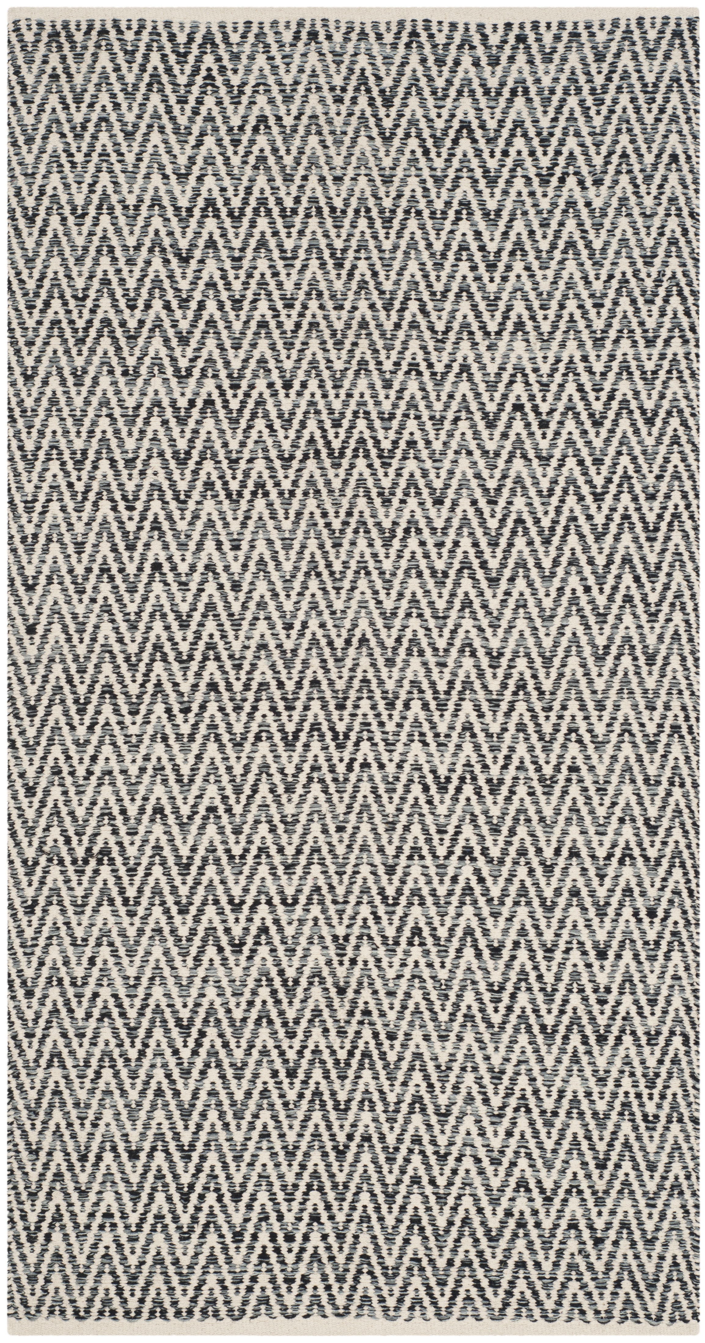 Arlo Home Hand Woven Area Rug, MTK411A, Ivory/Dark Grey,  4' X 6' - Image 0