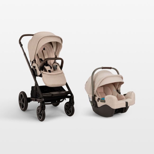 Nuna ® PIPA ™ rx Biscotti Brown Reclining Baby Car Seat + MIXX ™ next Stroller Travel System - Image 0