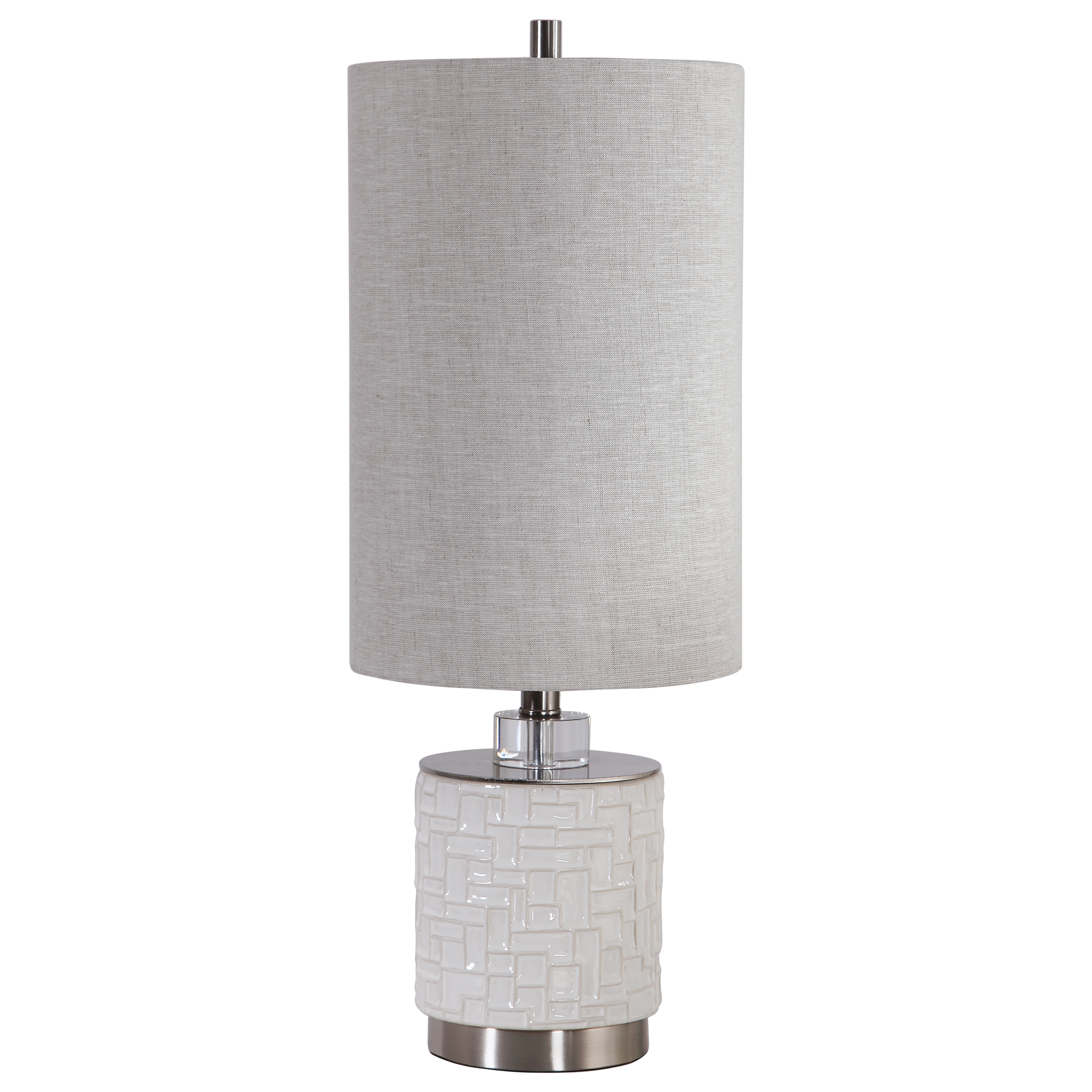 Elyn Glossy White Accent Lamp - Image 6