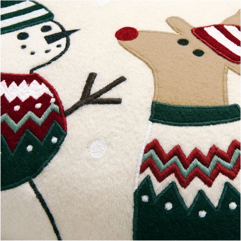 Fair Isle Friends 24"x16" Ivory Throw Pillow Cover by Joan Anderson - Image 2