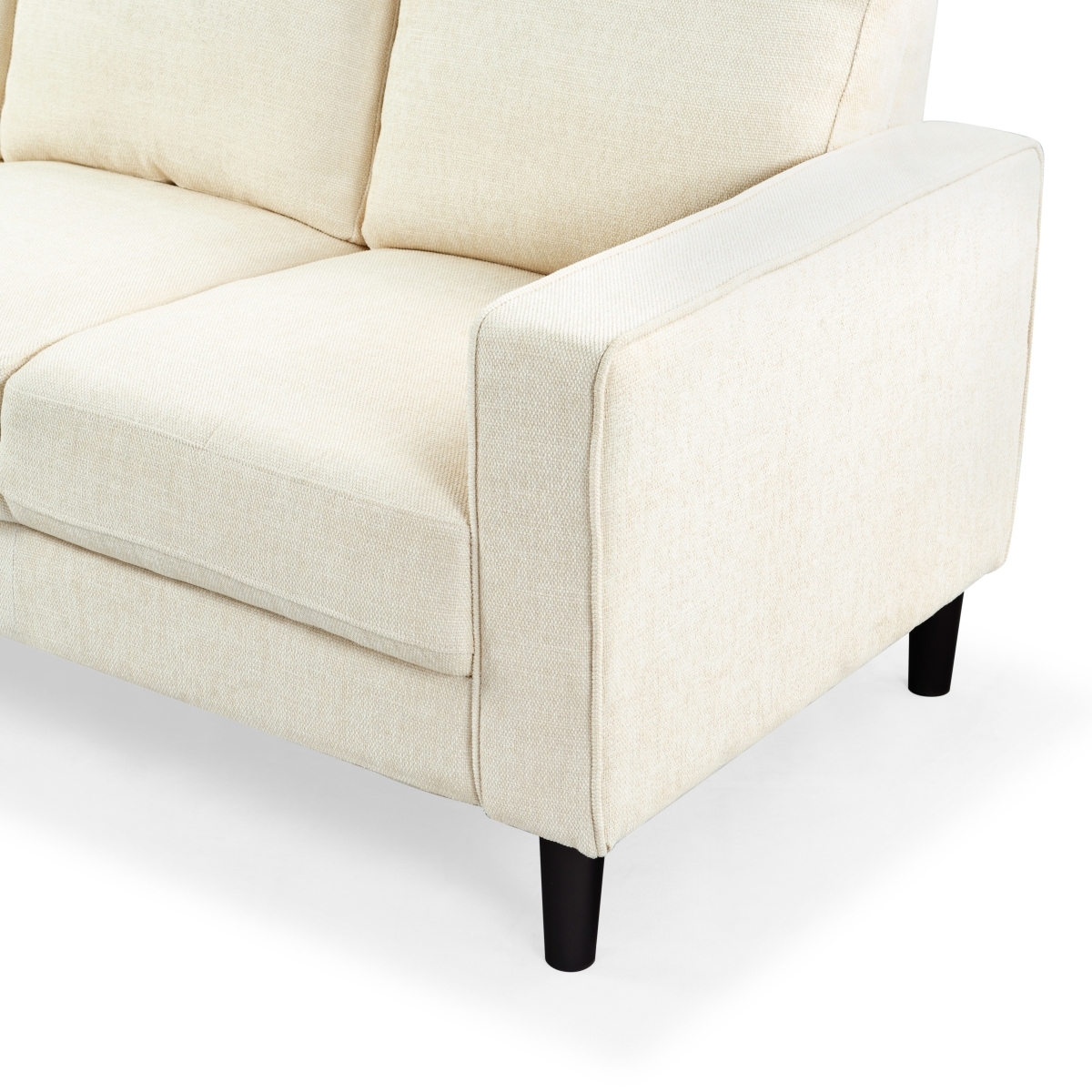 Felicianya Modern 3 Seater Sofa - Creme - Image 1