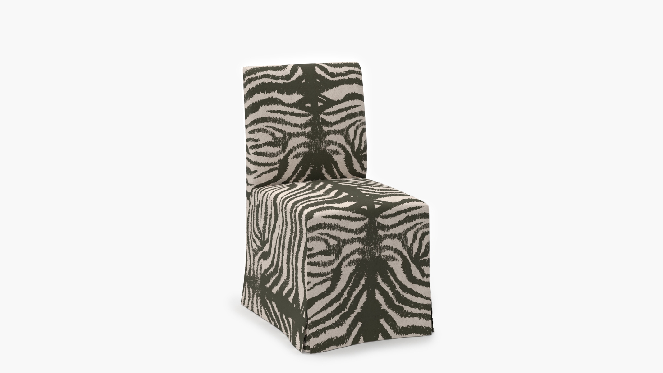 Slipcovered Signature Dining Chair, Zebra - Image 1