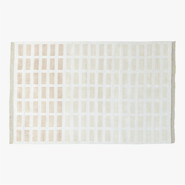 Alize Handloomed Ivory Viscose Area Rug 6'x9' - Image 0
