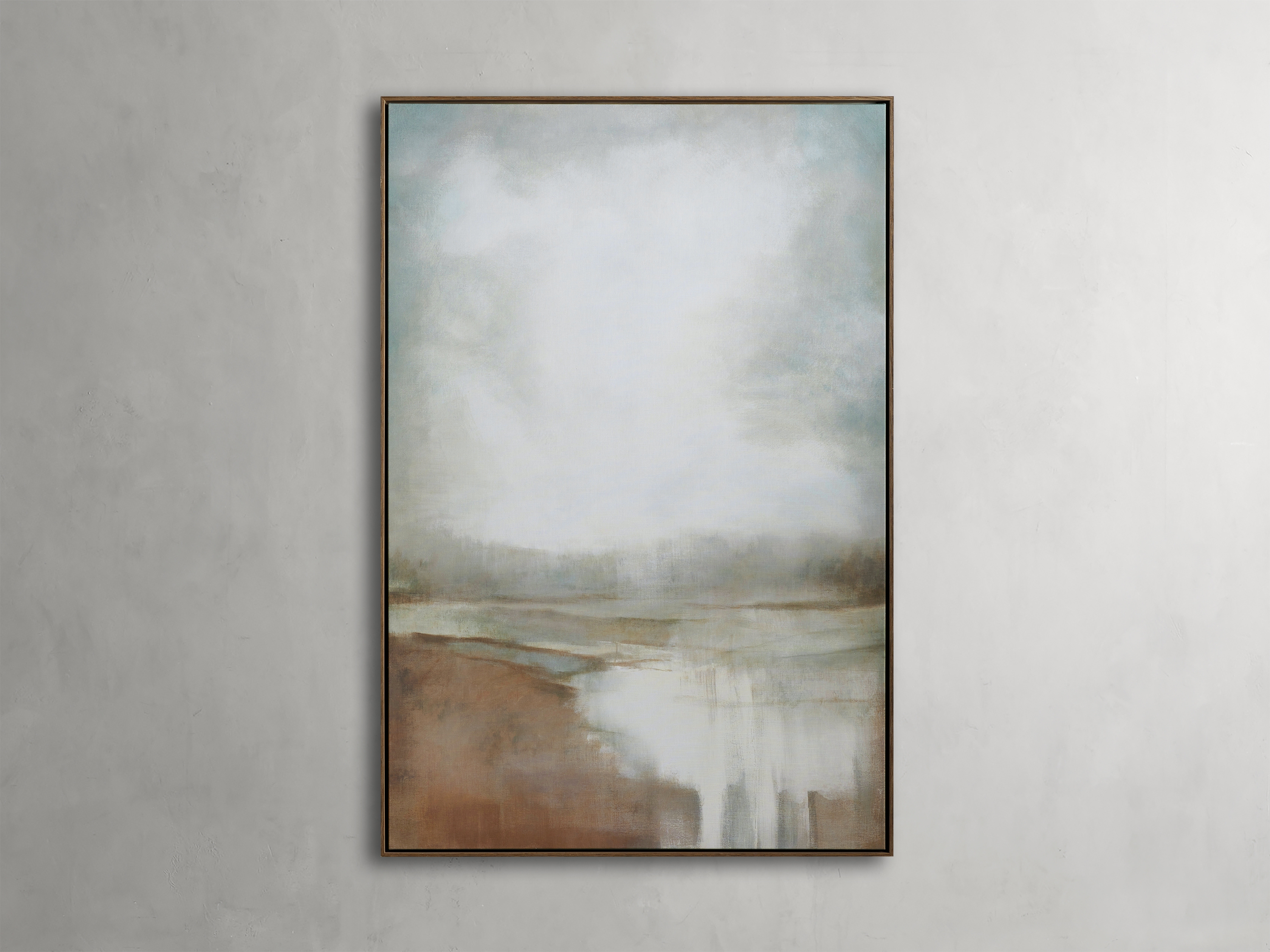 Unexpected Wonders I Framed Print in Wood 41" X 61" Blue - Image 0