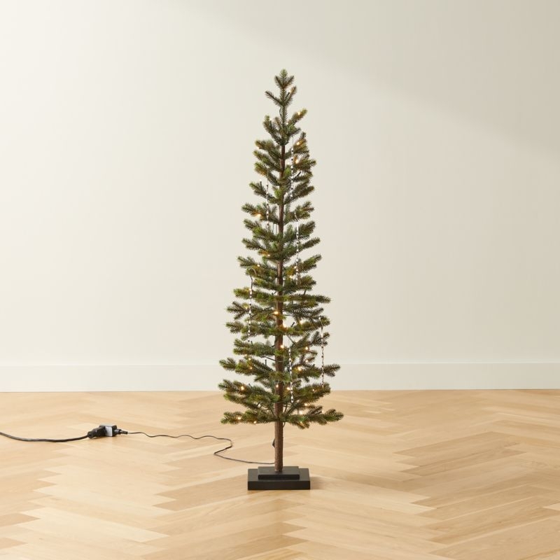 Faux Pencil Pine Christmas Tree 4' - Image 1