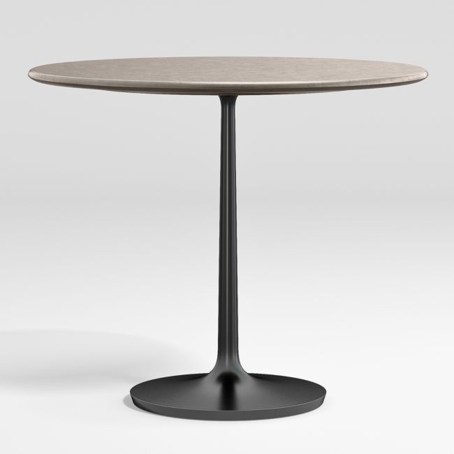 Nero 36" Concrete Dining Table with Matte Black Base - Image 0