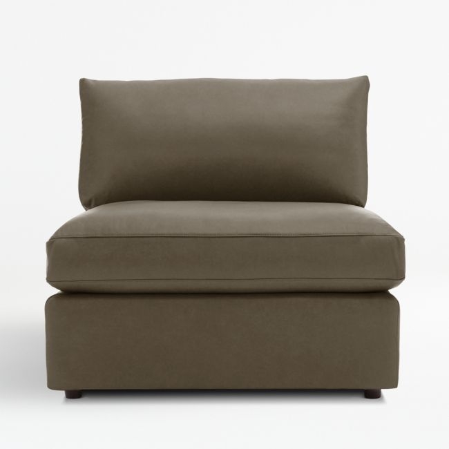 Lounge 37" Leather Armless Chair Sectional Piece - Image 0