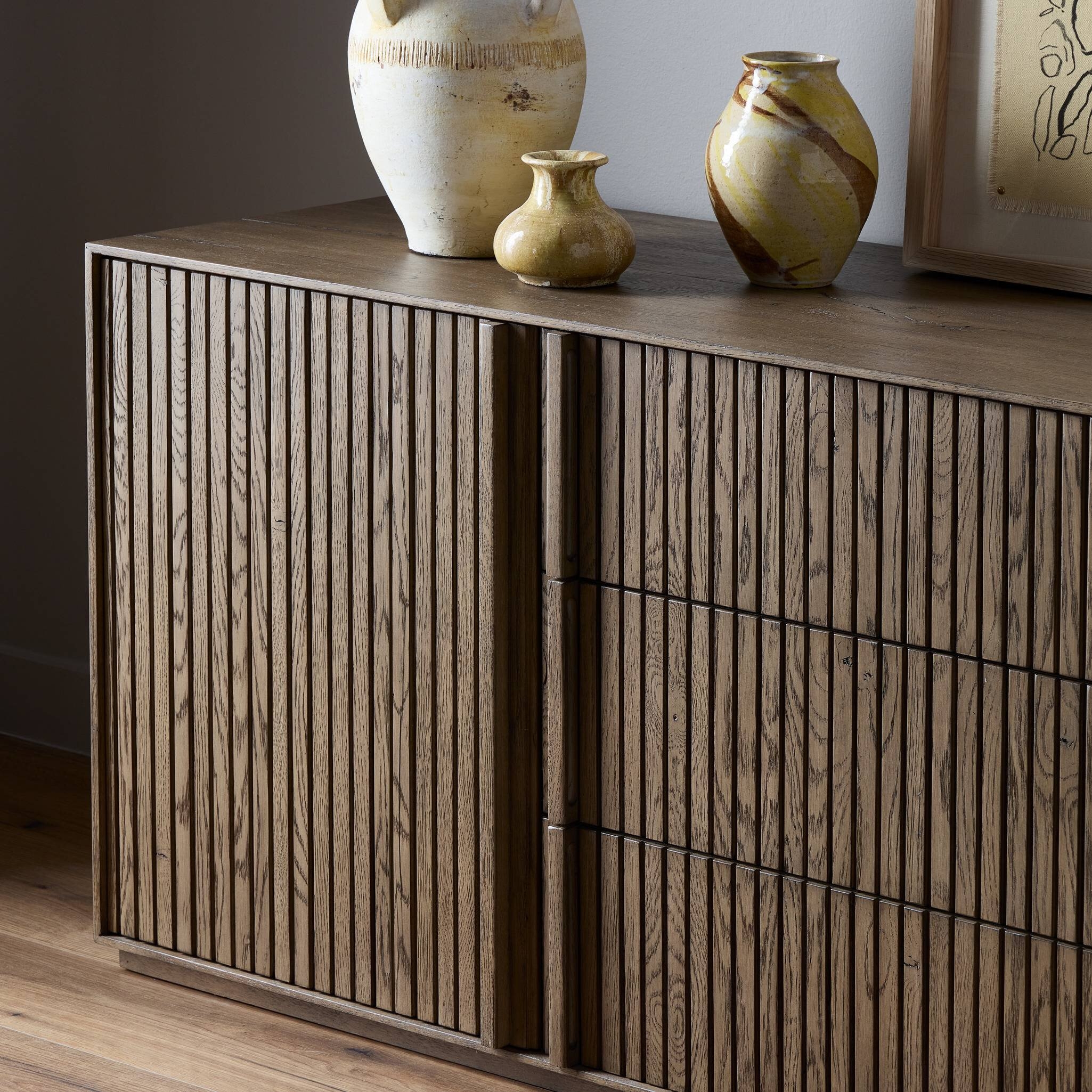 Leo Media Console - Rustic Grey - Image 14