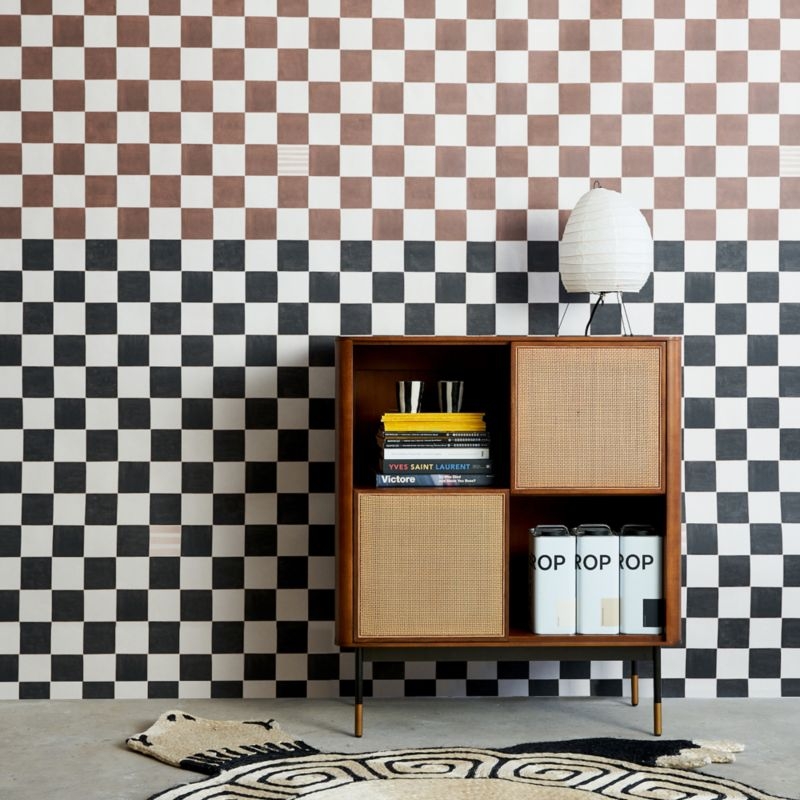 Backdrop Gambit Cocoa and Charcoal Wallpaper - Image 1