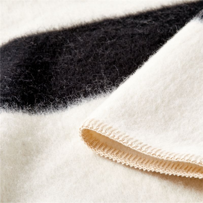 Siempre Recycled Ivory and Black Throw - Image 1