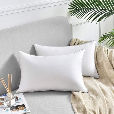 12 X 20 Pillow Inserts (Set Of 2) - Throw Pillow Inserts With 100% Cotton Cover - Rectangle Square Interior Sofa Pillow Inserts - Decorative Pillow Insert Pair - White Couch Pillow - Image 0