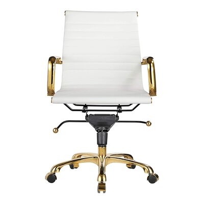 Pu Office Chair With Gold Metal Frame - Image 0
