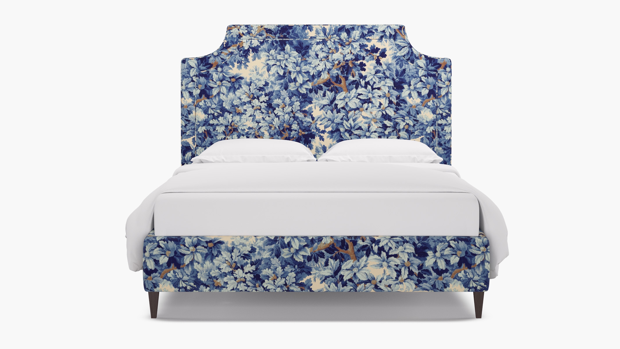 Deco Bed, Limoges Bois De Chene, Espresso Square Tapered Leg, King - Image 0