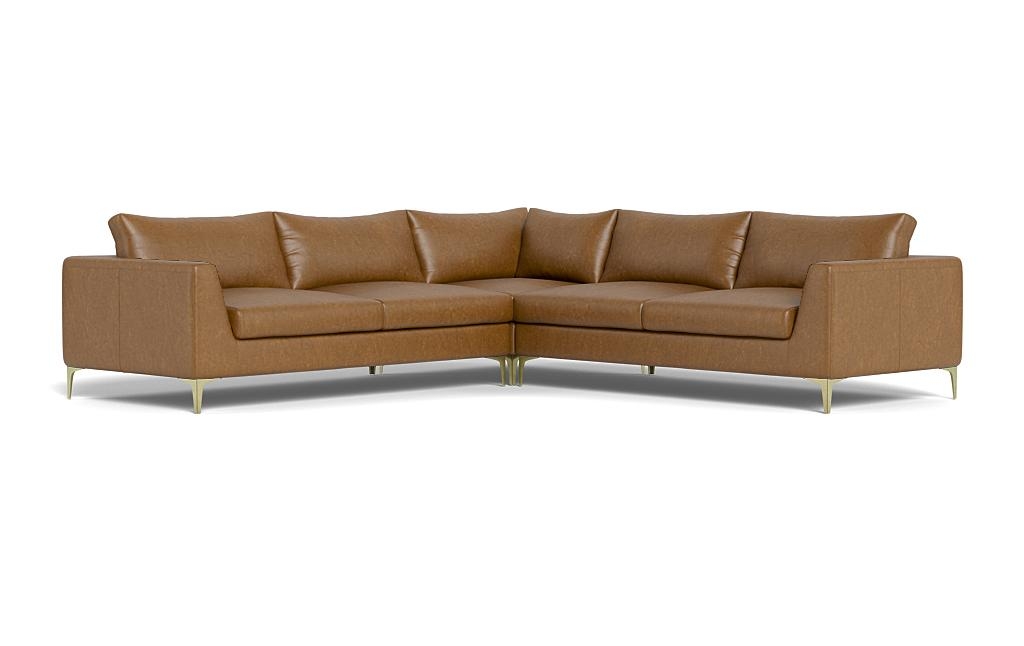 Asher Leather Corner Sectional Sofa - Image 1