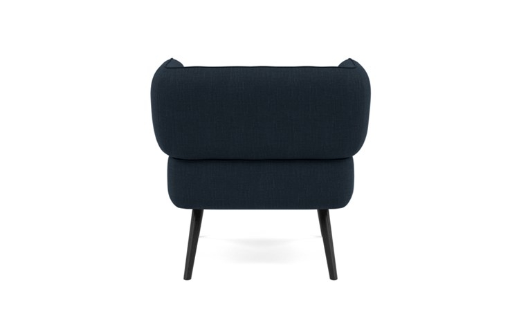 Parker Slipper Chair with Blue Boy Blue Fabric and Matte Black legs - Image 3