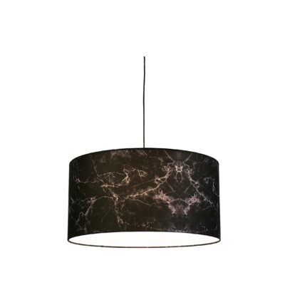 Marble Shade 12" H x 23.7" W Polyester Drum Pendant Shade ( Screw On ) - Image 0