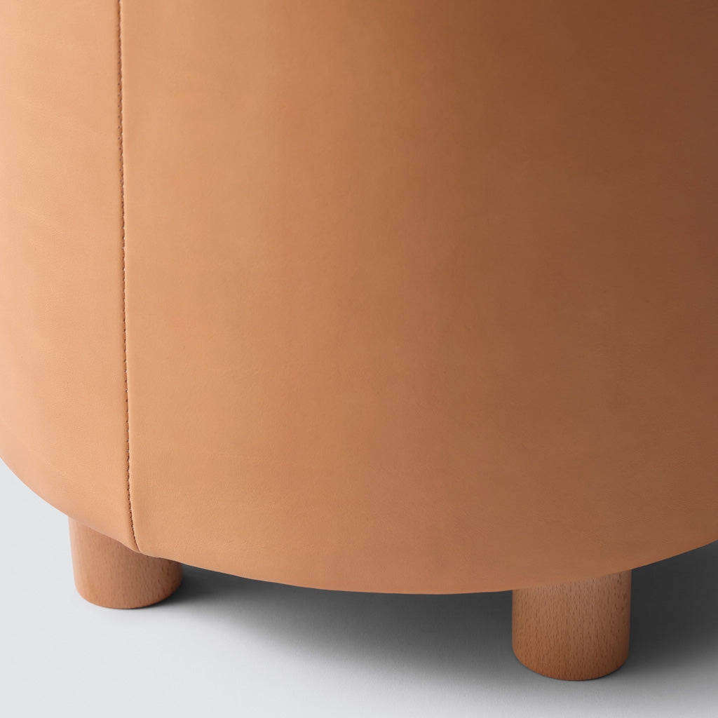 The Citizenry Torres Leather Storage Ottoman | Small | Cognac - Image 8