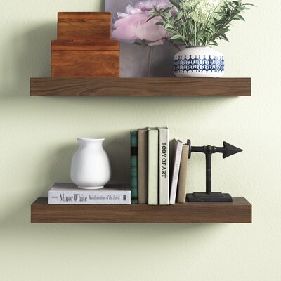 Sporgh 2 Piece Pine Solid Wood Floating Shelf - Image 0