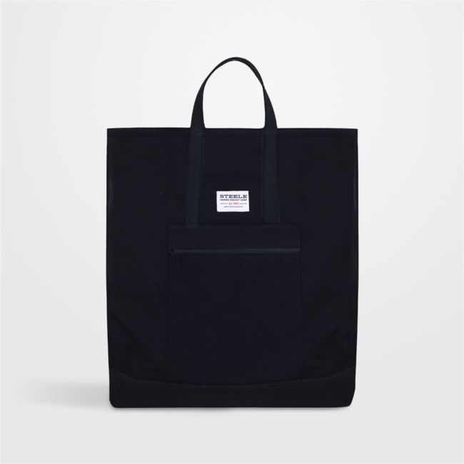 Steele Black Canvas Laundry Tote Bag - Image 0