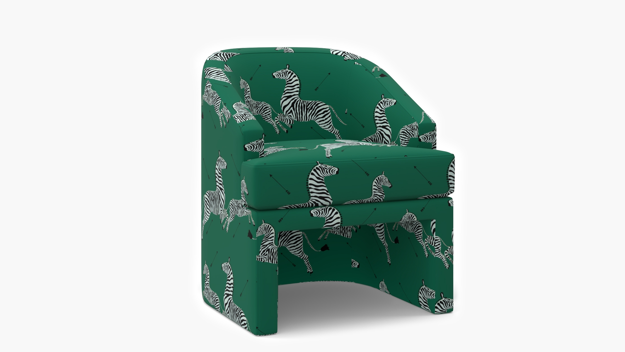 Arco Dining Chair, Emerald Zebra - Image 0