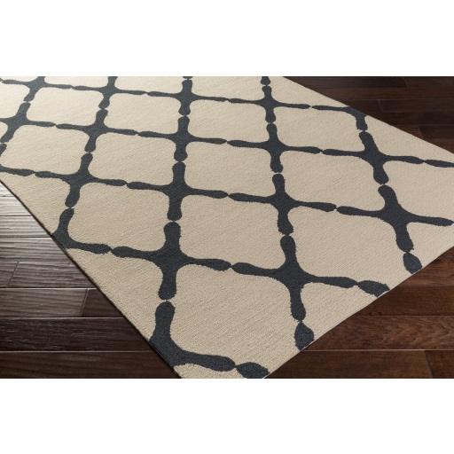 Rain Beige Outdoor 2'6" x 8' Handmade Rug - Image 1