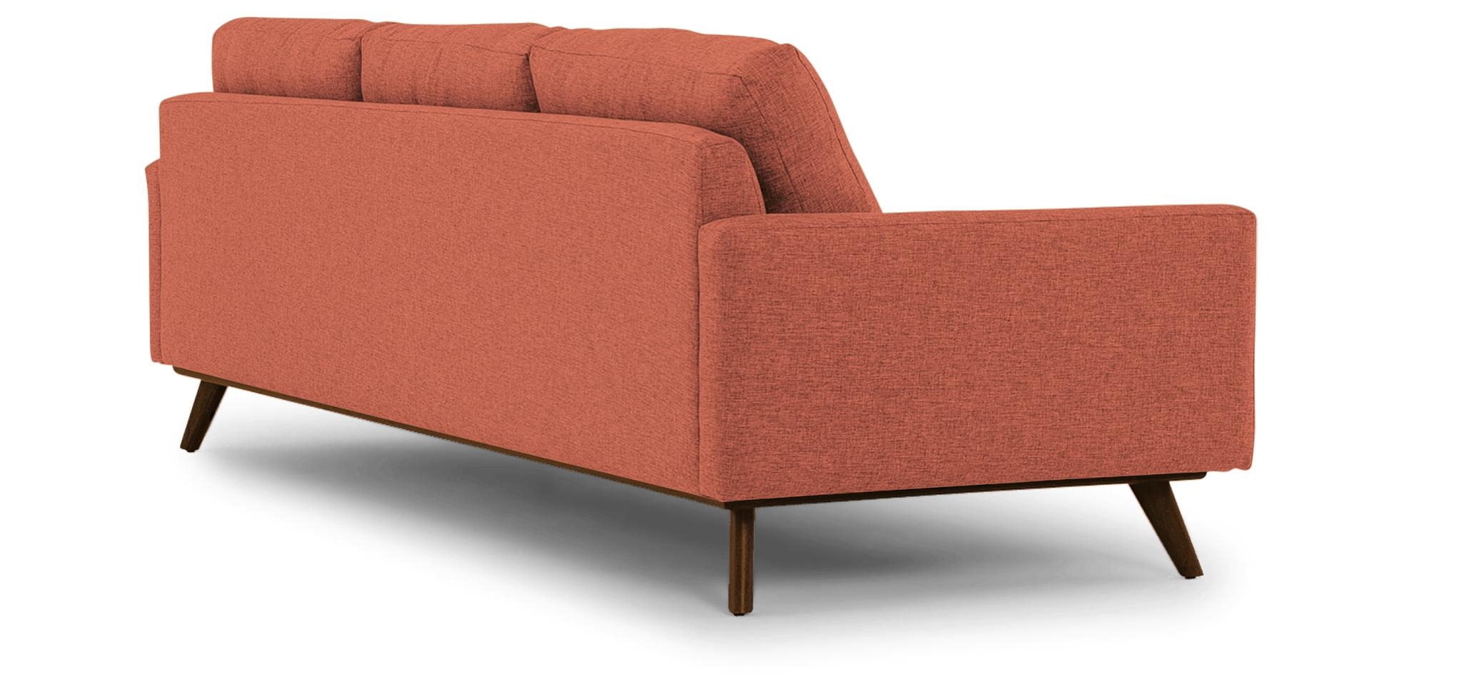 Orange Hopson Mid Century Modern Grand Sofa - Key Largo Coral - Mocha - Image 3