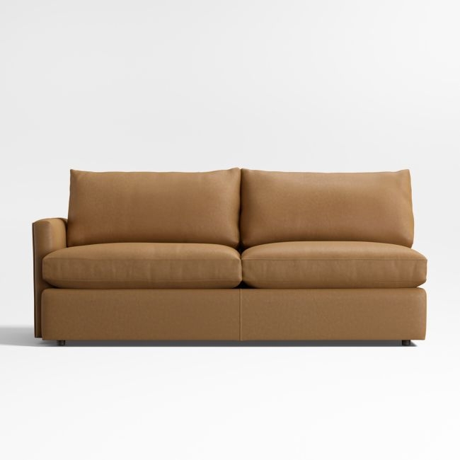 Lounge Classic Leather Left-Arm Sofa Sectional Piece - Image 0