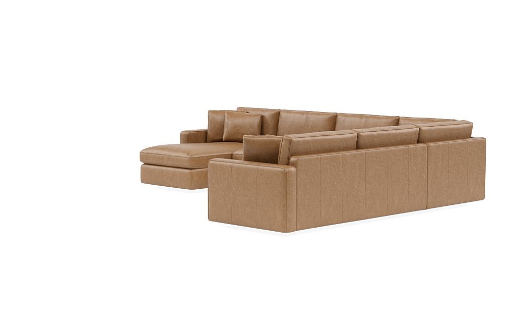 James Leather 4-Piece 5-Seat Corner Chaise Sectional Left - Image 2