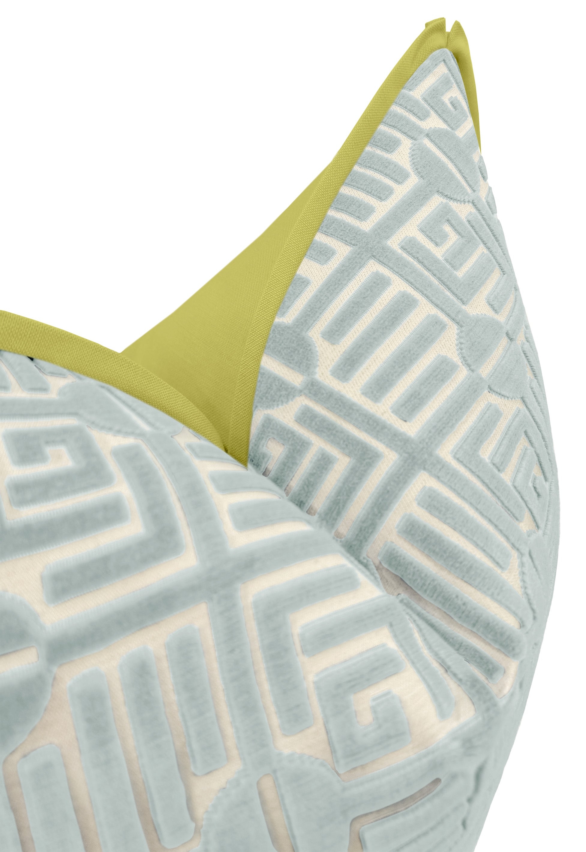 LABYRINTH VELVET // MIST | THIBAUT - 20" X 20" / BUTTERFLY FLANGE / Mineral - Image 5