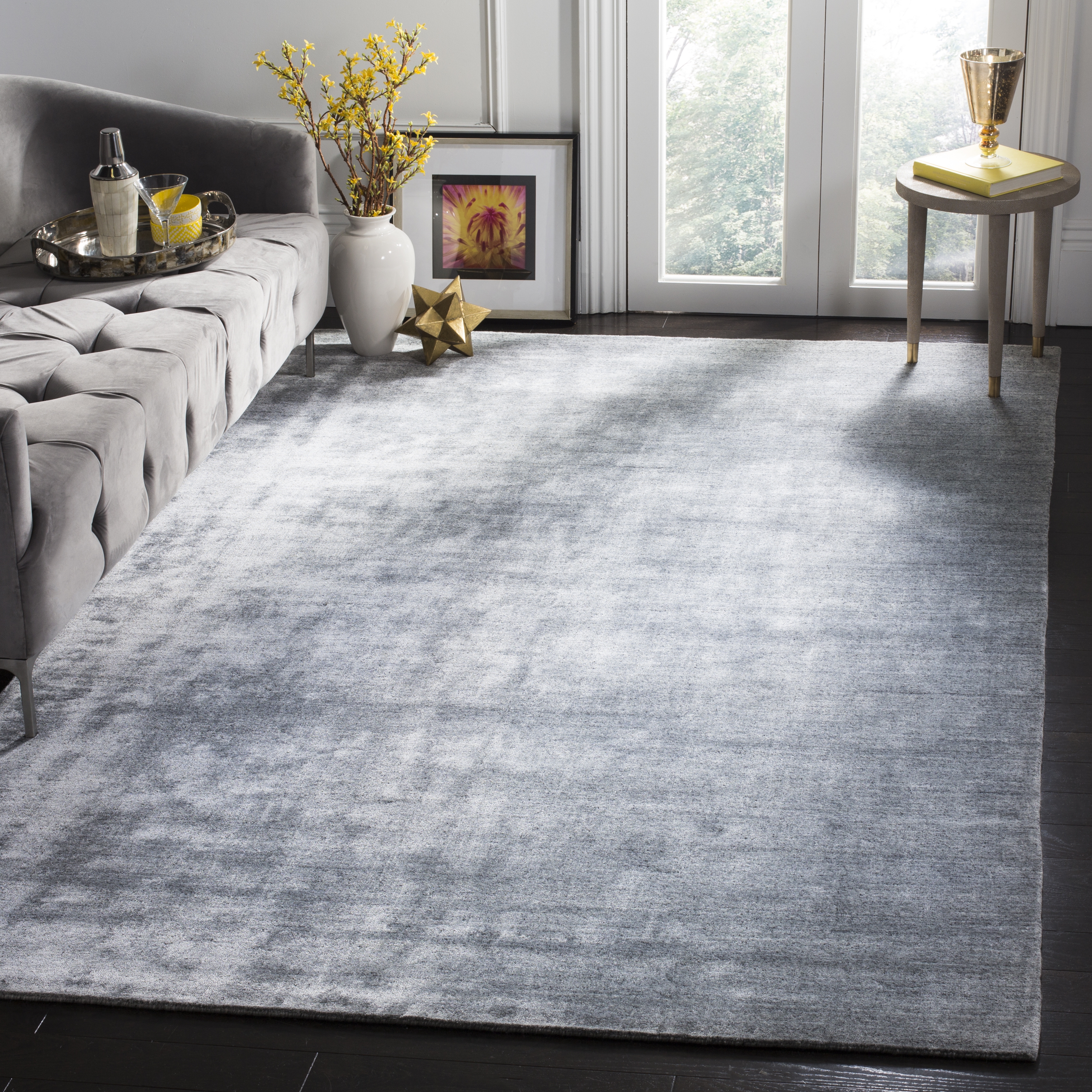 Arlo Home Hand Loomed Area Rug, MIR533A, Light Grey,  6' X 9' - Image 1