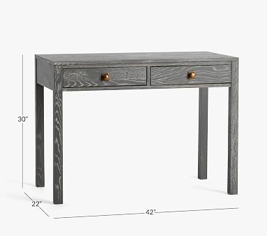 Charlie Writing Desk, Weathered Navy, In-Home Delivery - Image 1