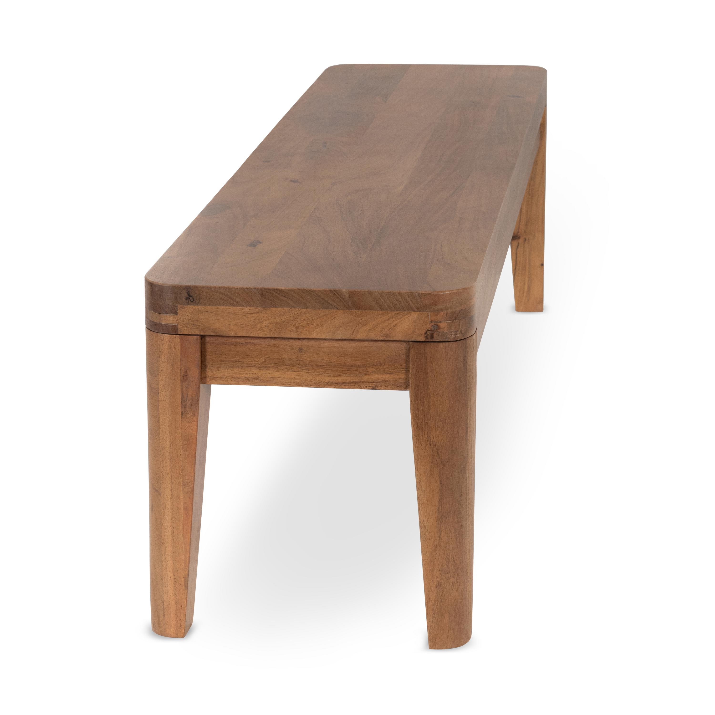 Arno Acacia Wood 64" Bench Natural - Image 2