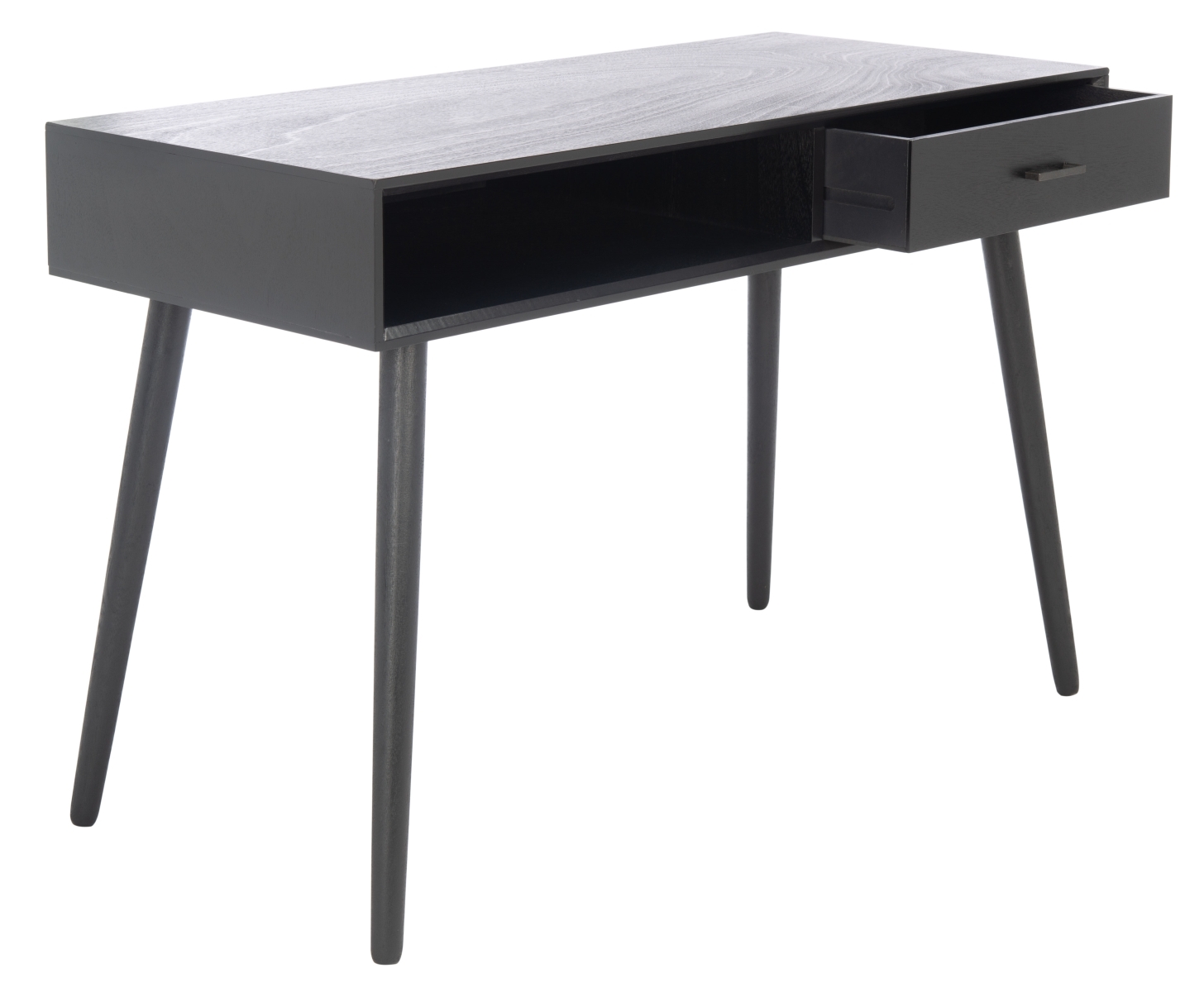 Remy 1 Drawer Writing  Desk - Black - Safavieh - Image 4