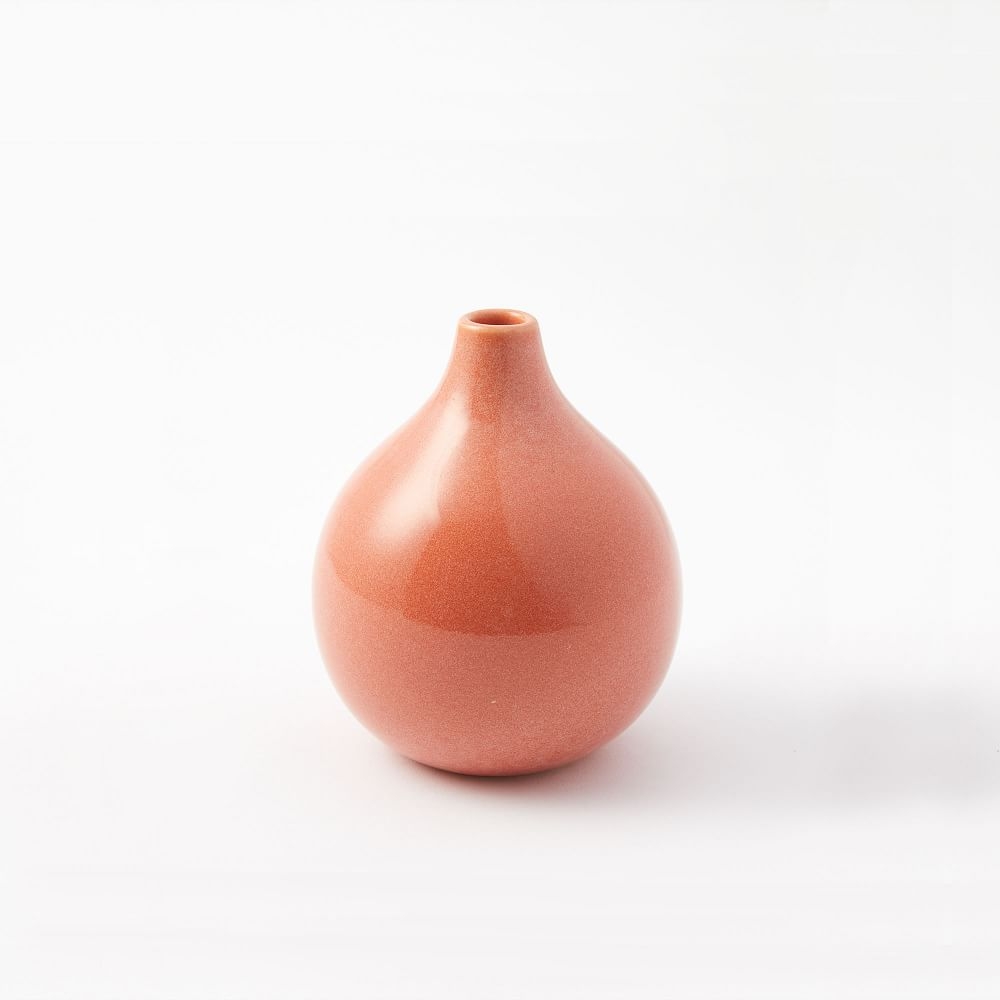 Bright Ceramicist Vase, Small Bud, Coral - Image 0