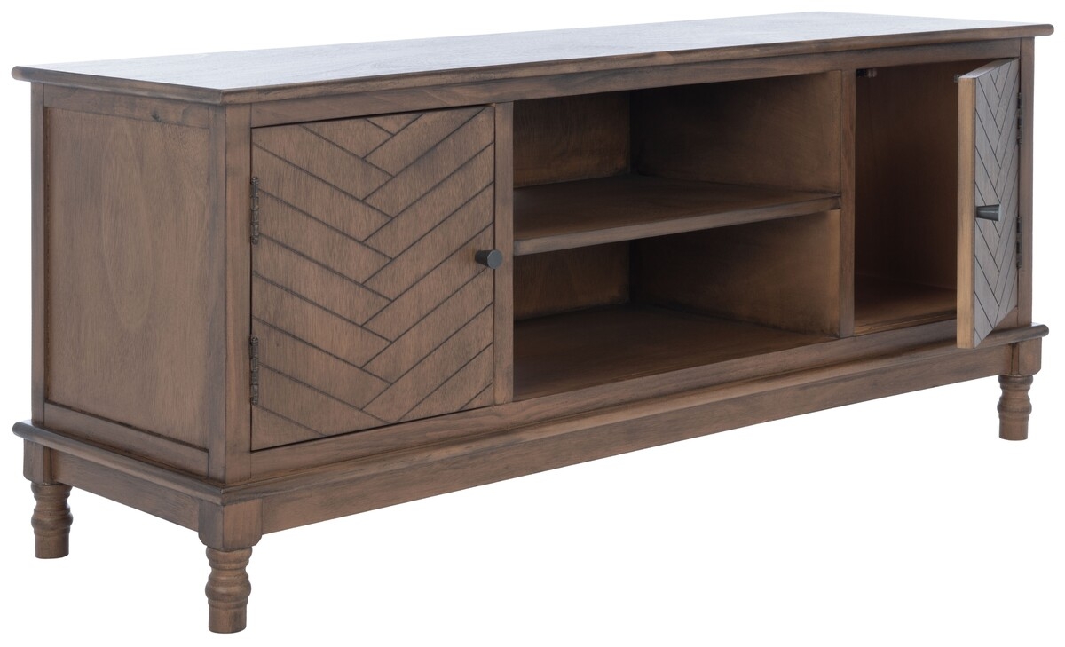 Magnolia 2 Door 2 Shelf Media Stand - Brown - Safavieh - Image 4