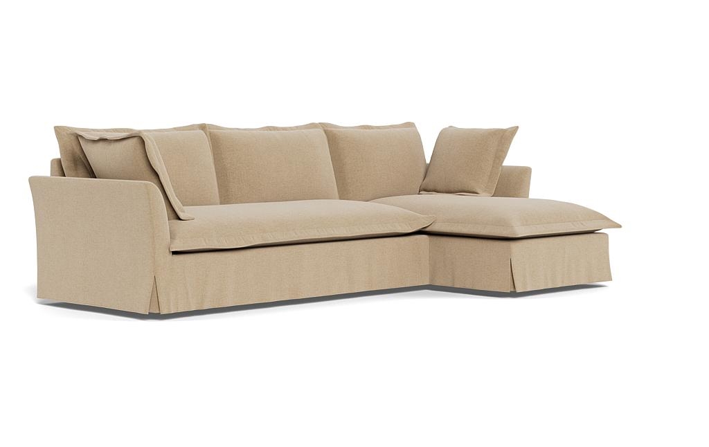 Skylar Slipcovered Right Chaise Sectional - Image 1
